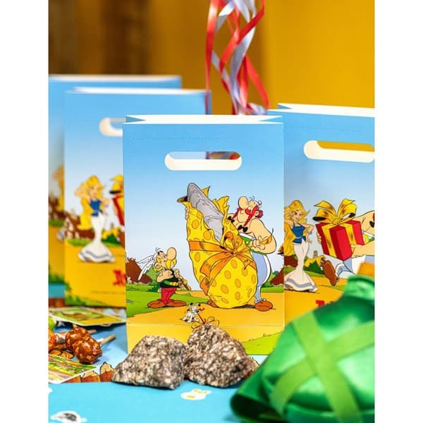 Presentpåsar i papper - CHAKS - 12811-AX - Set om 4 - Asterix - 15,8 x 23,6 cm