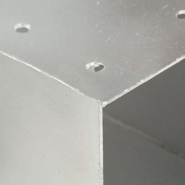 vidaXL Stolpkoppling X-formad Galvaniserad Metall 91x91 mm
