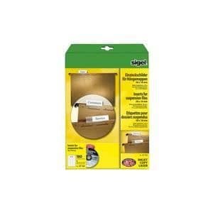 Sigel Etiketter PC för hängmappar 60 x 21 mm vit - 156 st
