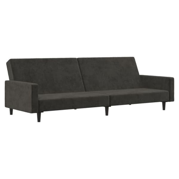 vidaXL 2-sits bäddsoffa mörkgrå sammet 375738