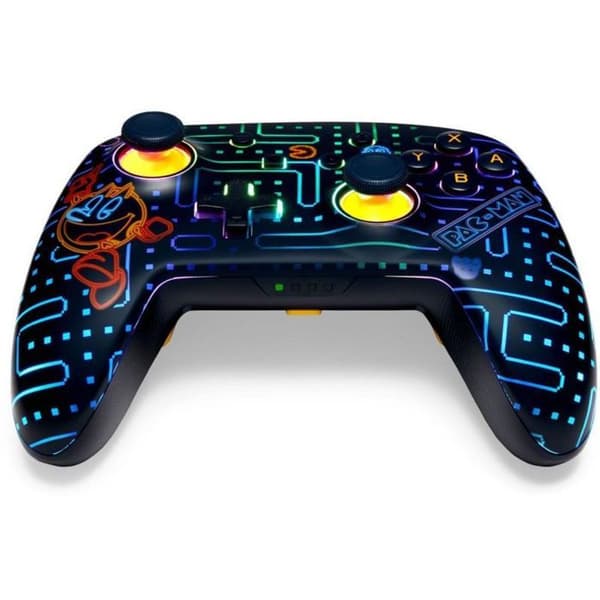 Manette spelvideo Powera Manette för trådlös SWITCH förbättrad Lumectra PAC-MAN Neon Arcade