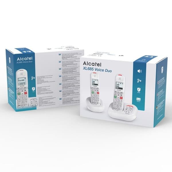 Alcatel Trådlös telefon duo dect vit - XL685VOICEDUOBLANC