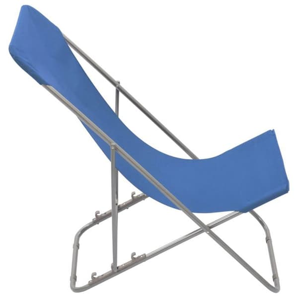 Strandstol - vidaXL - Fällbar - Pulverlackerat stål - Oxford-tyg - Set om 2