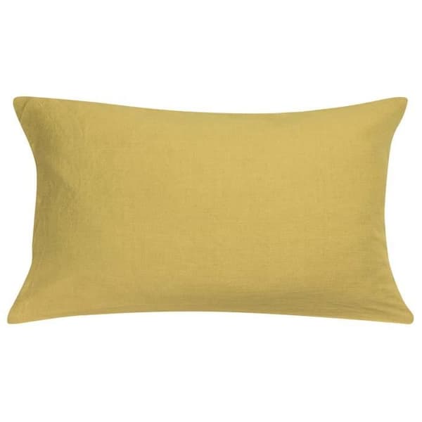 Kuddfodral - VIVARAISE - Zeff - 65 x 65 cm - 100% lin - Enfärgad stonewashed grön
