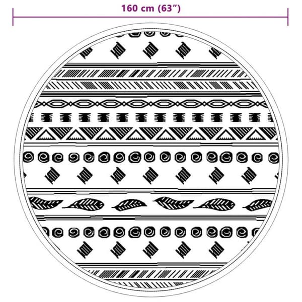 Utomhustapet - vidaXL - Rund - 160 cm - Grå - Syntetisk