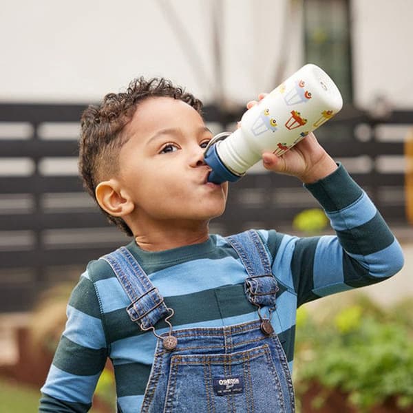 Inoxflaska 355 ml sippy-lock regnbågar - KLEAN KANTEEN