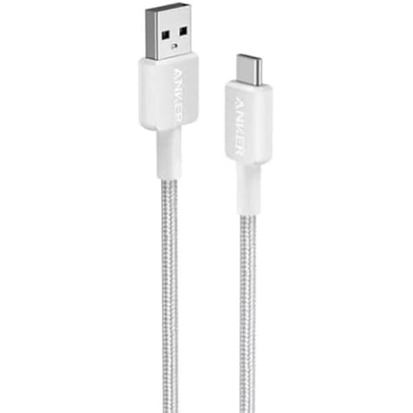 USB-C-kabel - ANKER - 90 cm - Vit - USB-C-gränssnitt - Laddning & överföring