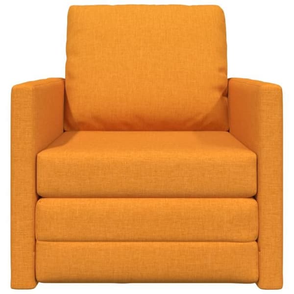 Soffa säng 2 i 1 Mörkgul 74x77x81 cm Tyg