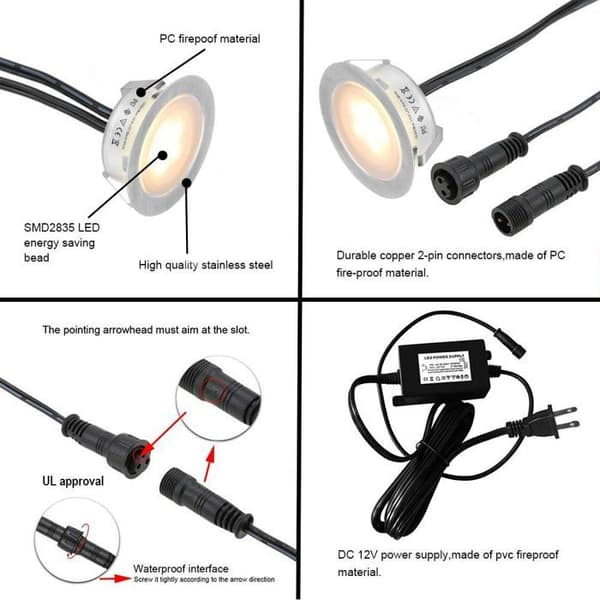 Spot LED Inbyggd Utomhus SMY Lighting 6-pack Varmvit IP67