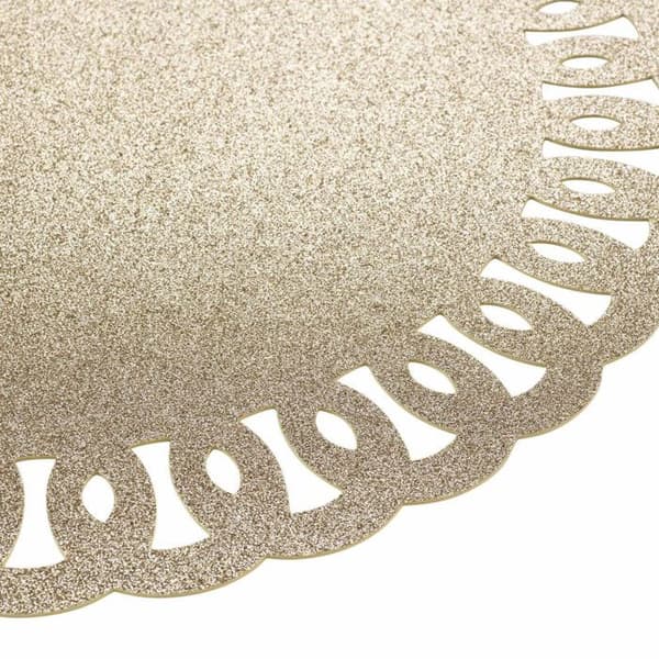 Rund Glitter Duk "Girland" 38cm Guld