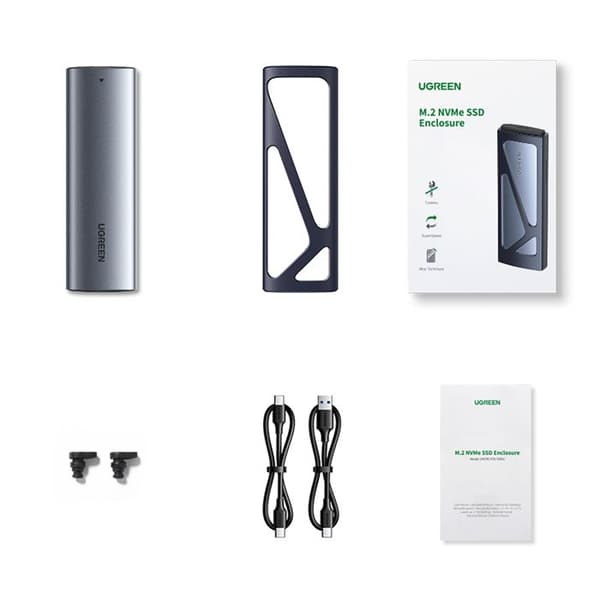 SSD NVMe-kåpa - UGREEN - M.2 - 10 Gbps - USB 3.2 Gen 2 - 4 To