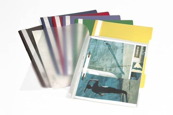 Durable 257304 Flikmappar A4 - 50-pack, transparent framsida, gul baksida