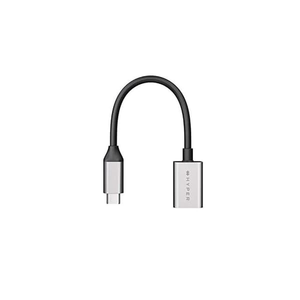 USB-C-adapter - HYPER - HD425D-GL - 10Gbps - Vit - USB typ A (F)