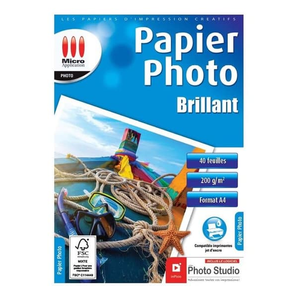 Fotopapper Micro Application Pack 40 A4 Glansig 200 g/m²