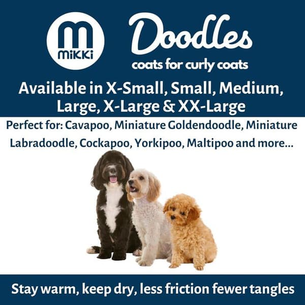Hundmantel - MIKKI - Doodles - Vattentät - Silkesfoder som motverkar knutar - Andningsbart vindskydd