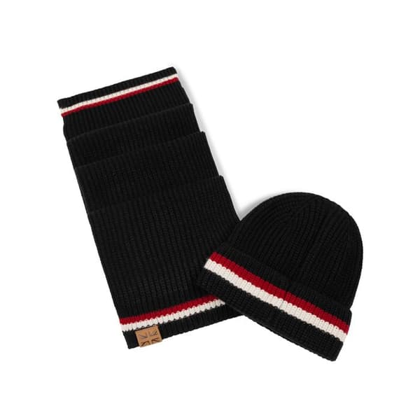 Stickad ensemble - LONSDALE - Butleigh - Svart - 100% polyakryl - Chic