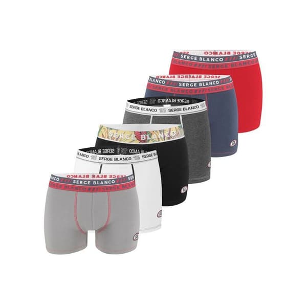 Serge Blanco Boxers överraskning bomull Paket med 6 Herr