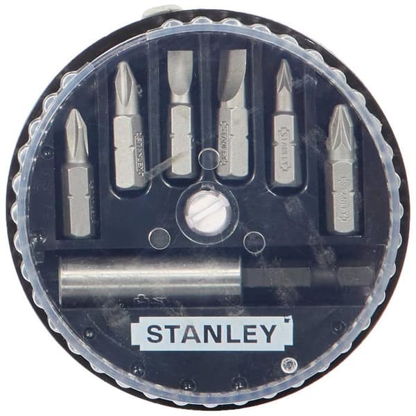 Skruvbitskit - STANLEY - 1-68-737 - 6 bits - Magnetiskt bitshållare 60mm - Metall