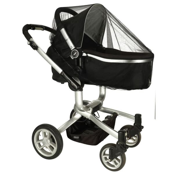 Universell elastisk myggnät för barnvagn 140 cm svart