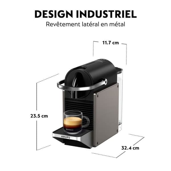 Maskin för kaffe Nespresso Krups Pixie Titane YY5290FD