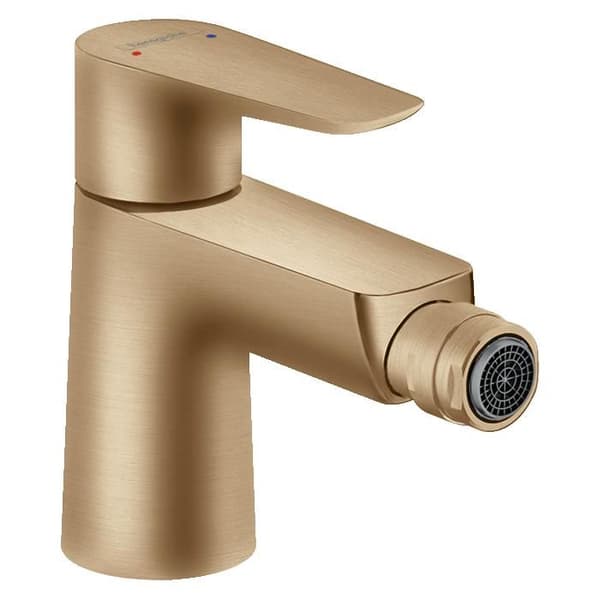 Bidetblandare - Hansgrohe - Talis E - Borstad brons - Vattenbesparing - En-håls