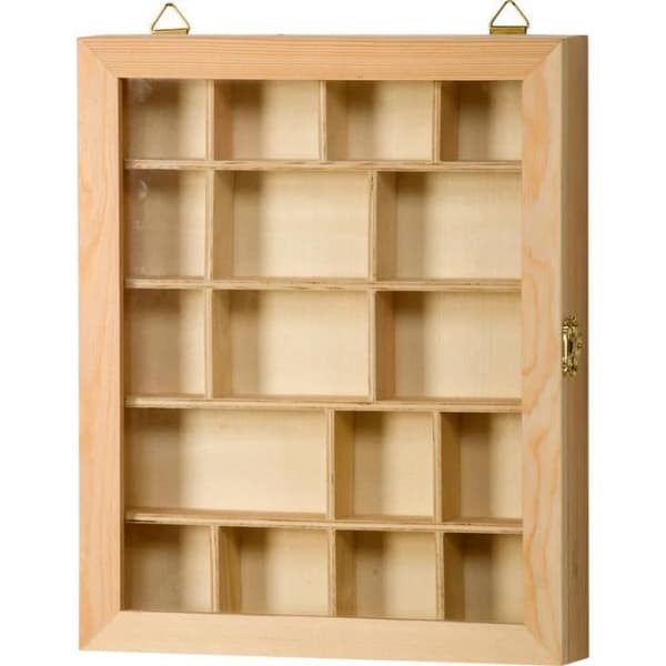 Vitrin - ARTEMIO - Trä - 23 x 28 cm - Brun