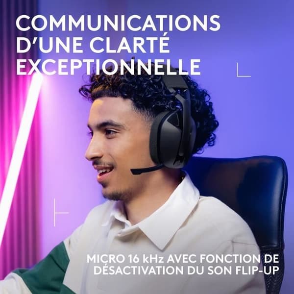 Gaming headset - Trådlös - Logitech G - G321 Lightspeed - Svart