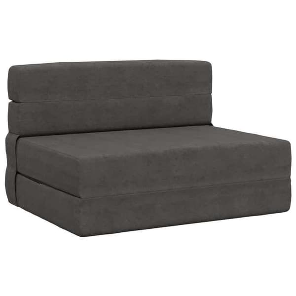 vidaXL Fällbar sängsoffa Mörkgrå 100 x 80 x 60 cm Tyg 900115