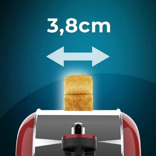 Cecotec Vertikal Brödrost Toast in time 850 Röd Lång