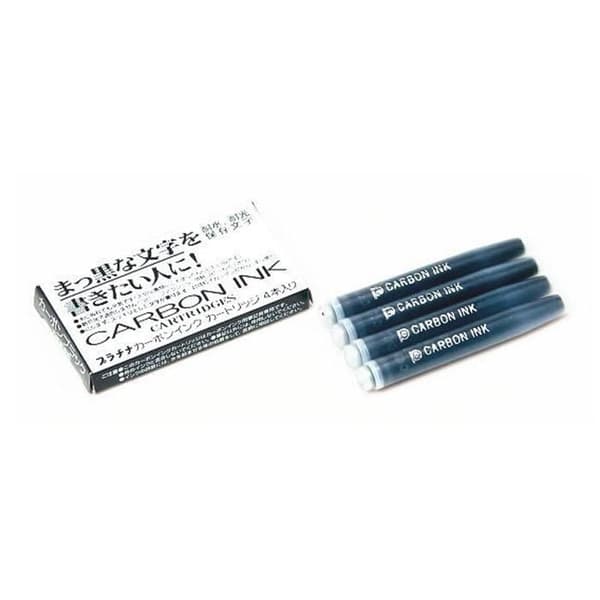 Platinum Stylo karbon - Svart bläckpatron, 4-pack