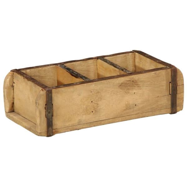 Rustik träförvaringsplatta - vidaXL - 30x14x9 cm - Brun - Hållbart återvunnet trä - Set om 4