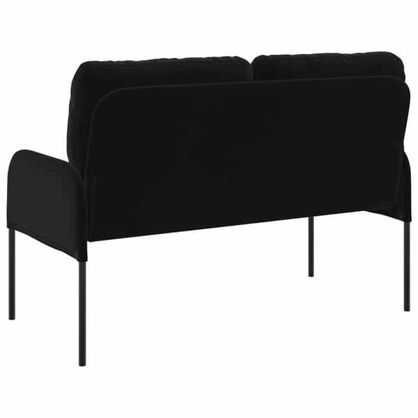 Kuddsoffor 110cm Svart Fanér