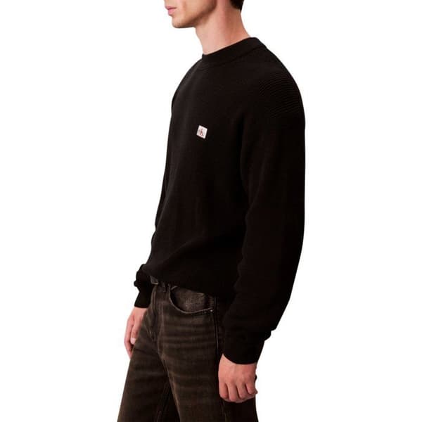 Pull Noir Man Calvin Klein Jeans Waffle