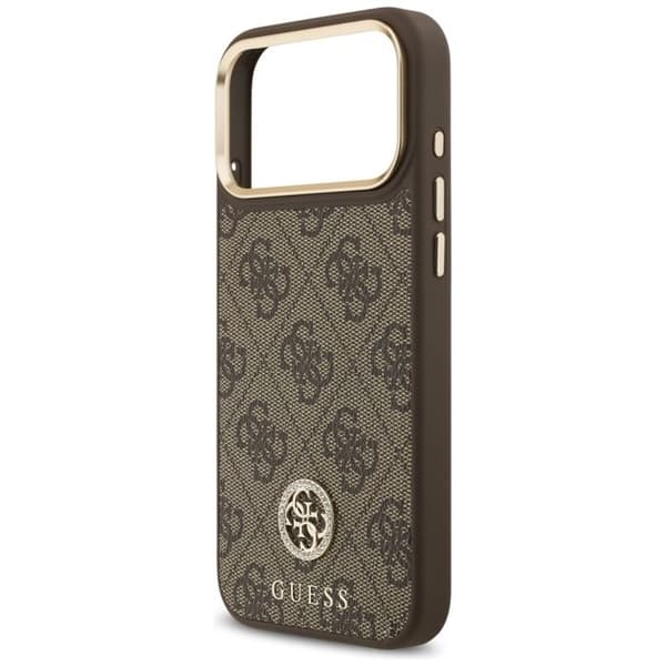 Guess Hardcase 4G Strass Logo MagSafe för iPhone 17 Pro Max - Brun