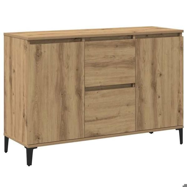 vidaXL Buffé ek hantverk 102x35x70 cm ingenjörsträ 856487