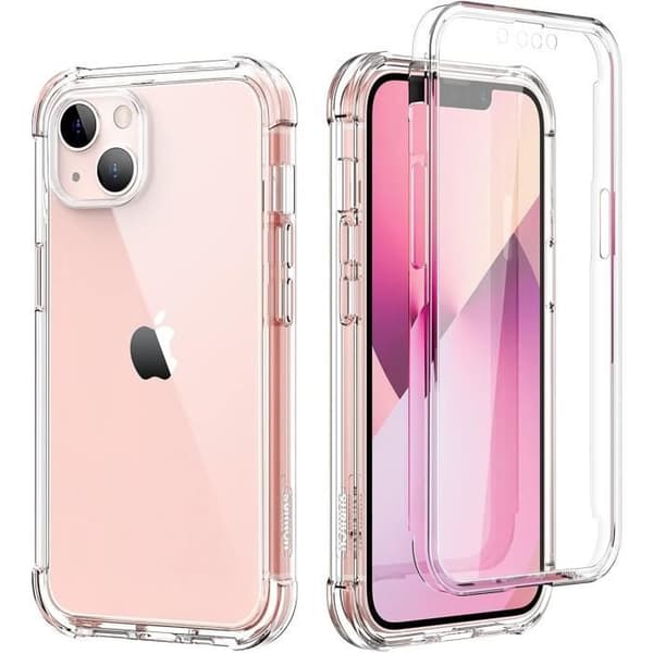 Coque - GENERISK - iPhone 13 - Transparent - 360 graders skydd - Mjuk