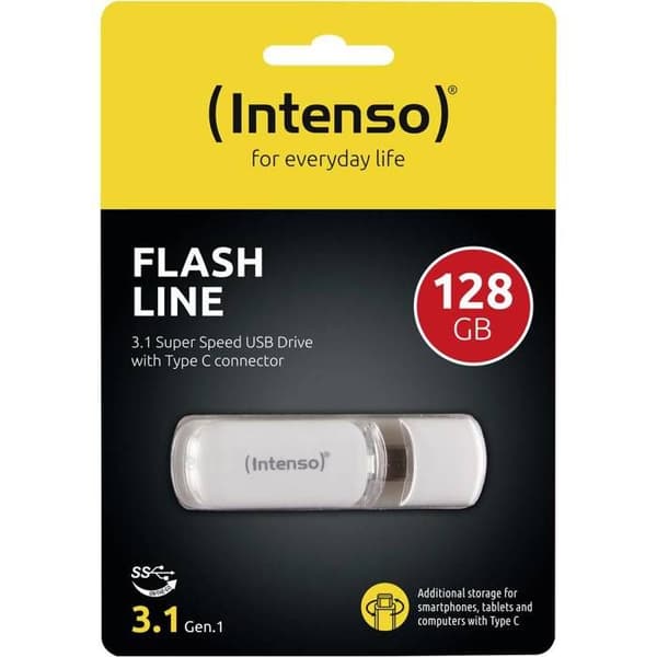Intenso Flash Line USB-minne vit 128 GB USB-C®