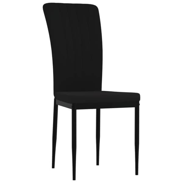 vidaXL Matstolar set om 2 Svart Sammet 326099