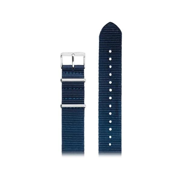 Komono Strap klockarmband - blått nato silver - 20