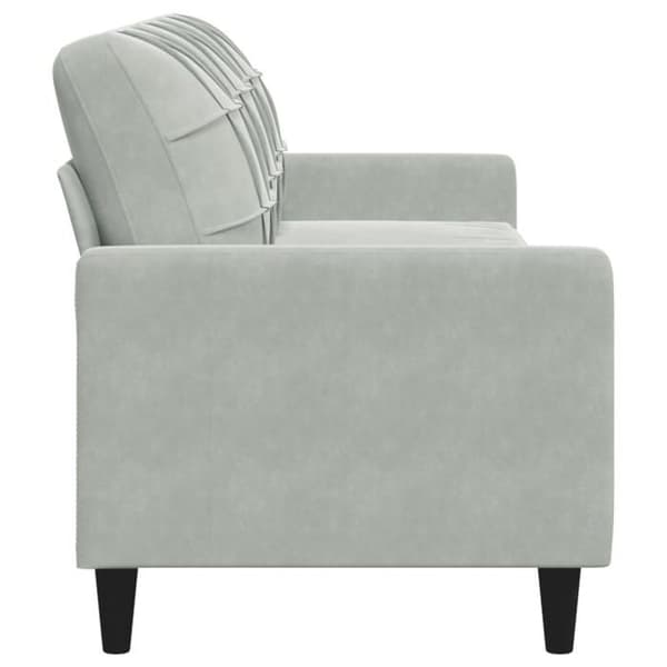vidaXL Soffa 3-sits Grå 210 cm Sammet 4007644