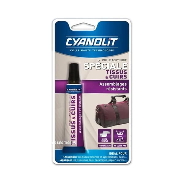 Speciell tissue lim - CYANOLIT - Flexibel fixering - Idealisk för tyger och textilier