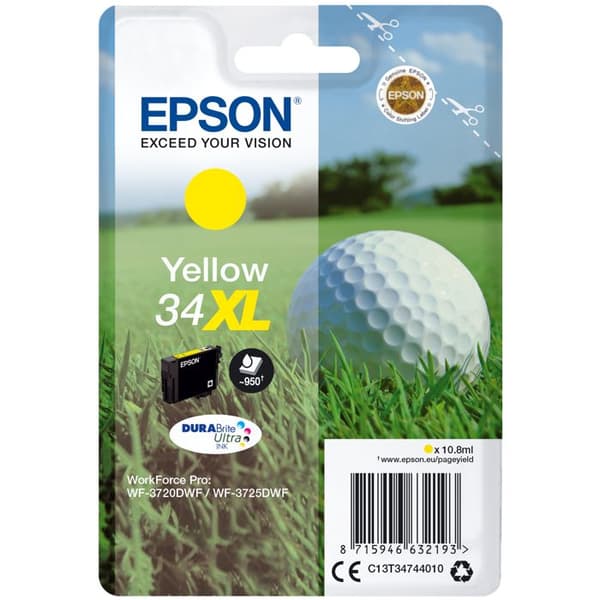 Epson DURABrite Ultra 34XL bläckpatron - Gul - Bläckstråle - 1