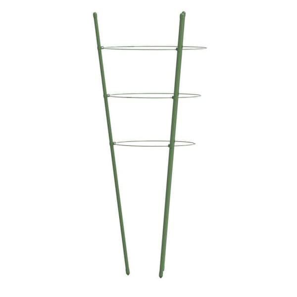 Stöd för trädgårdsväxter 3 ringar 5 st Grön 75 cm Stål