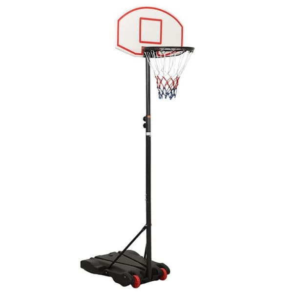 Stöd för basketboll Vitt 216 250 cm Polyeten