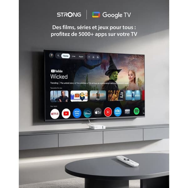 STRONG - LEAP-S3+V2 - Streaming Box Google TV 4K - Chromecast - Wifi - Bluetooth - Google Assistent - Dolby Atmos/Vision - HDR