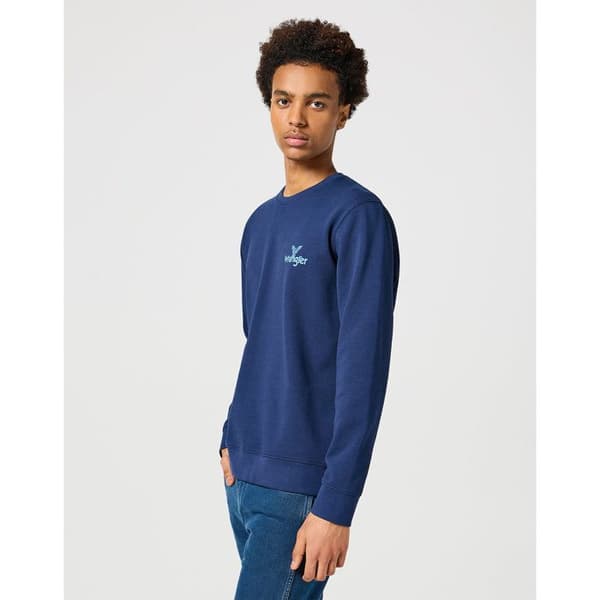 Sweatshirt Wrangler Litet logotyp Crew
