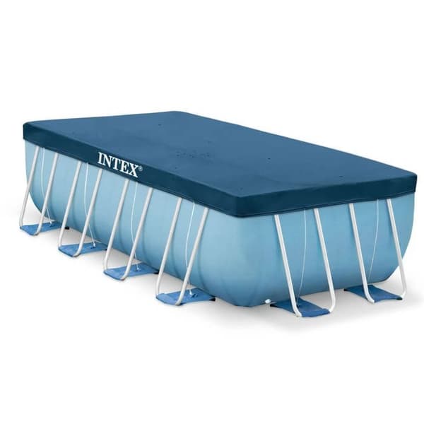 Skyddsöverdrag för rektangulär rörformad pool INTEX - 28037 - 3,90m x 1,80m - Färg Blå