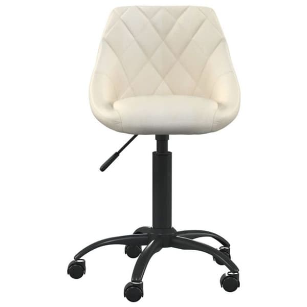 Kontorsstol Creme Sammet