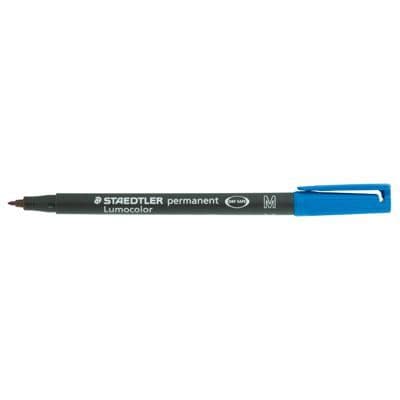 Feutre - STAEDTLER - Lumocolor permanent 1,0mm - Blå - Fin spets - Oföränderlig