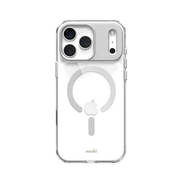 Coque Moshi iGlaze MagSafe för iPhone 17 Pro Max (Månsilver)
